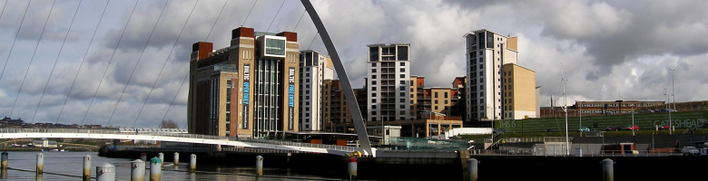 The Baltic Art Gallery and Millennium Bridge, Gateshead